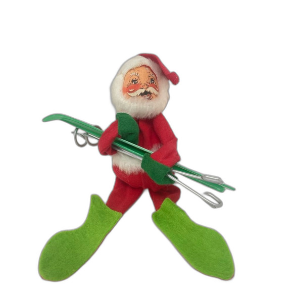 Vintage 1971 Annalee Santa Skier Doll RARE - Picture 1 of 7